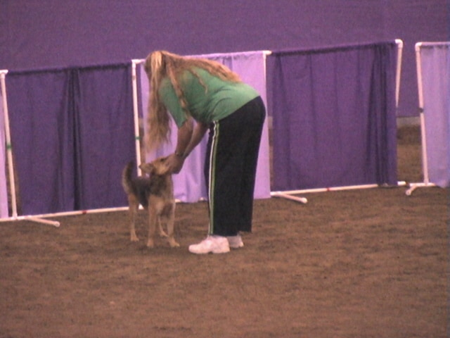 Dog and Handler at Agility Nationals