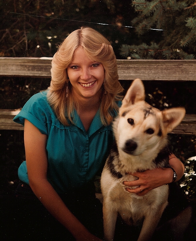 Teenager with her dog